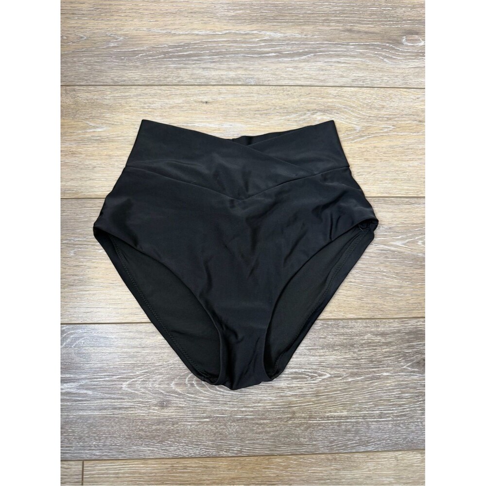 aerie High-Waist Black Bikini Bottoms Sz XS